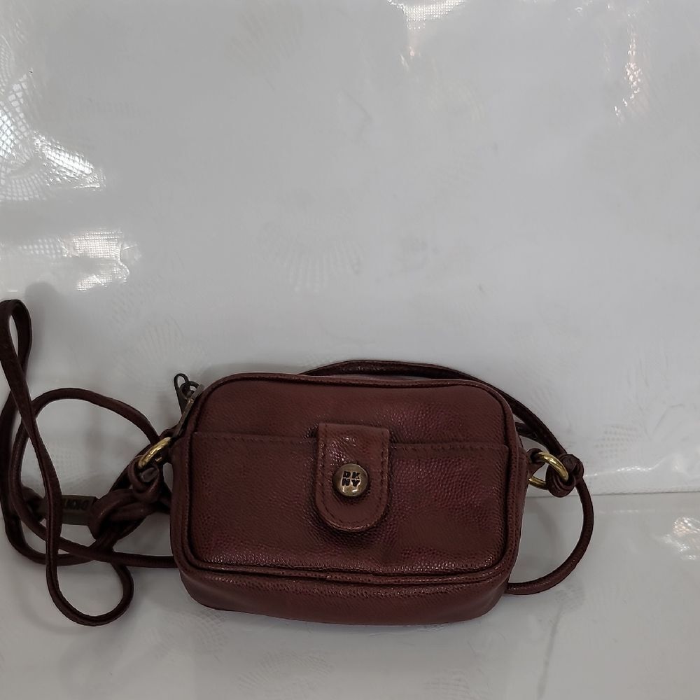 DKNY Brown Leather Mini Bag